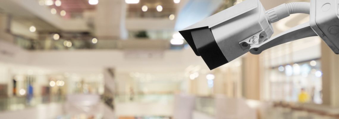 security camera in retail shop