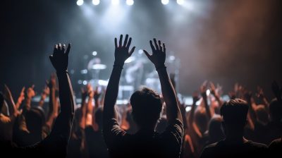 People dancing and having fun at festival event